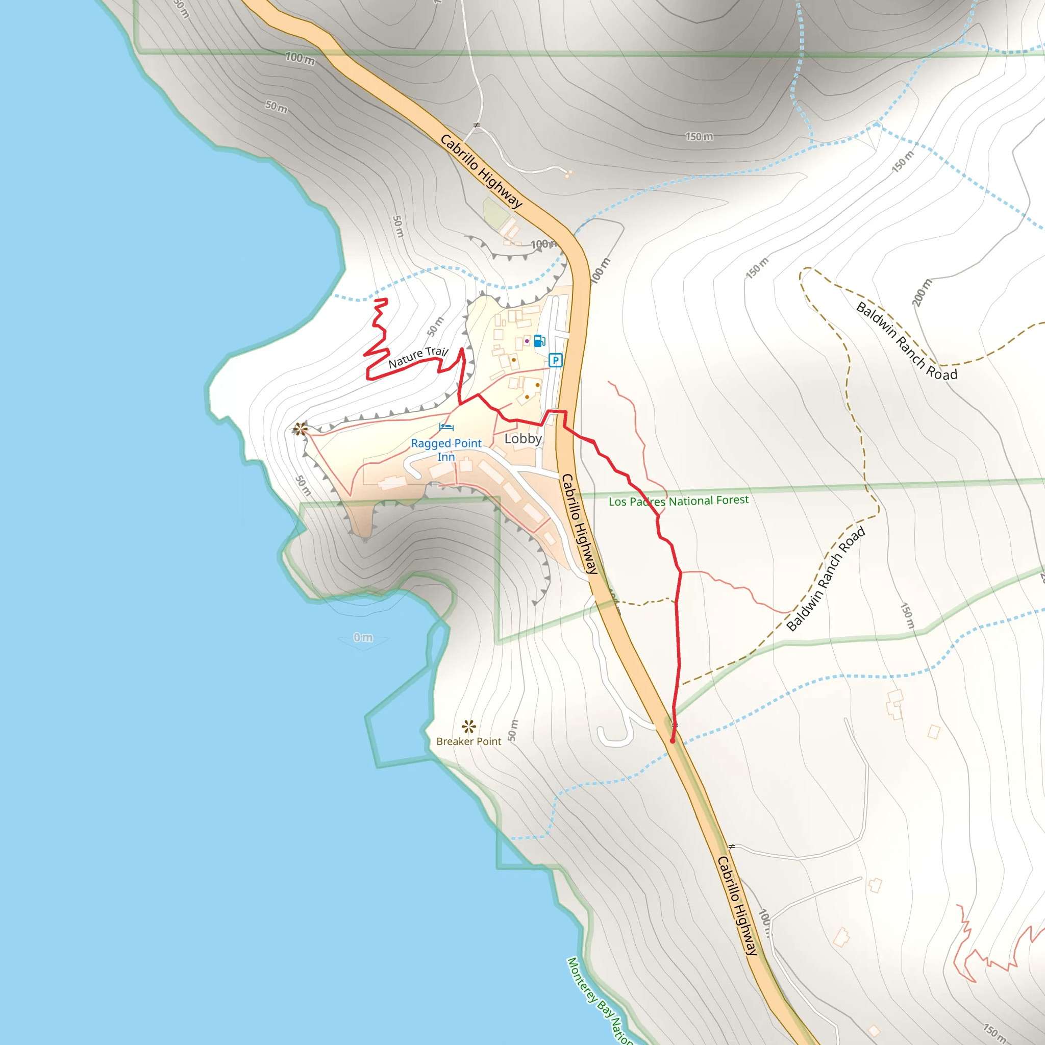 Nature Trail from Cabrillo Highway mobile static map
