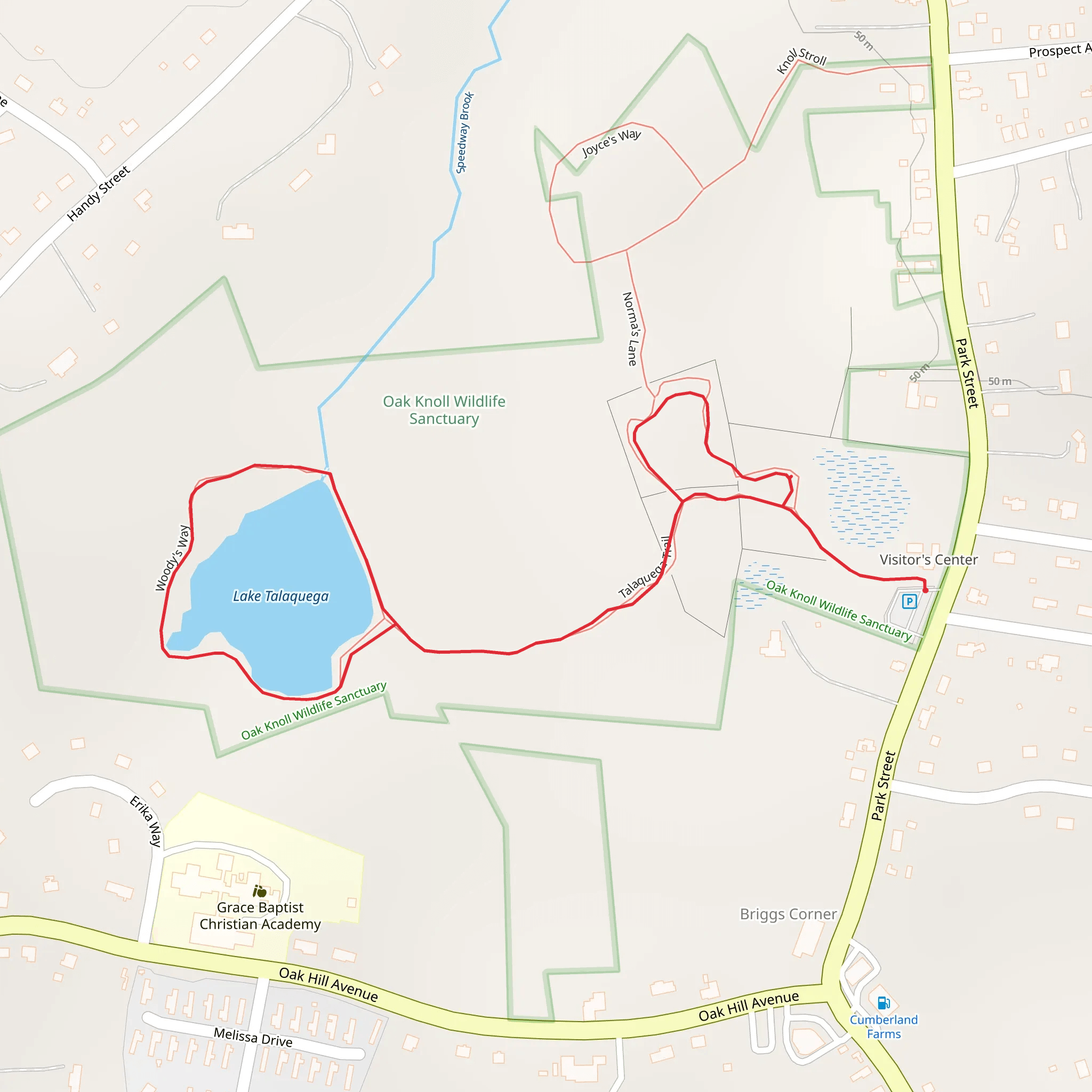 Lake Talaquega Loop from Park Street mobile static map