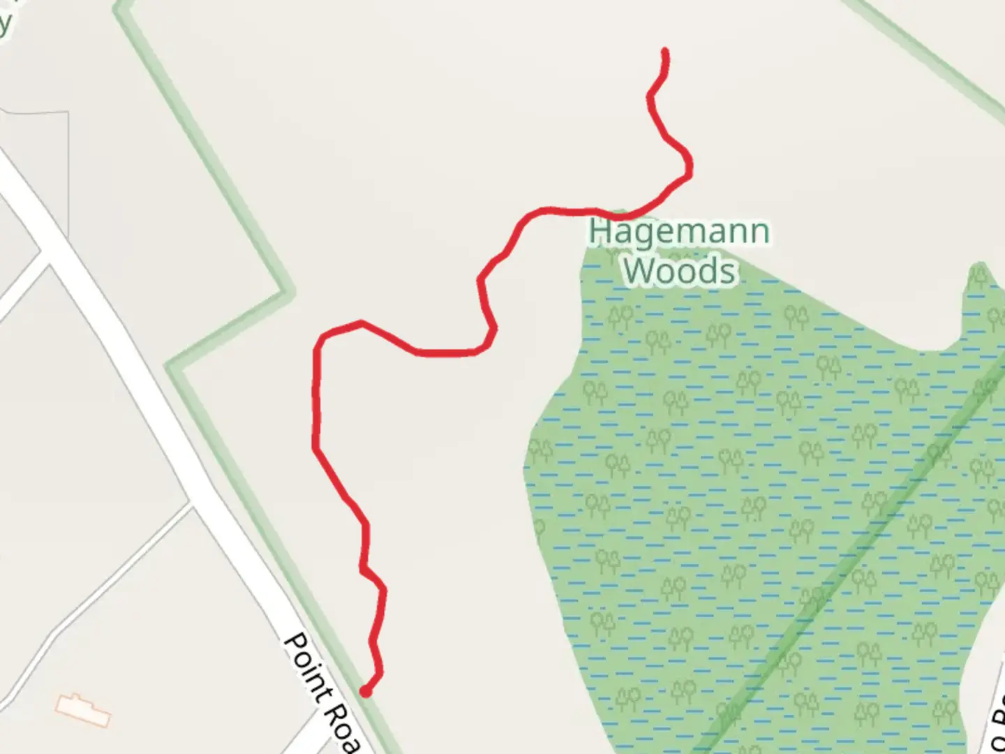 An image depicting the trail Point Road and its surrounding area.