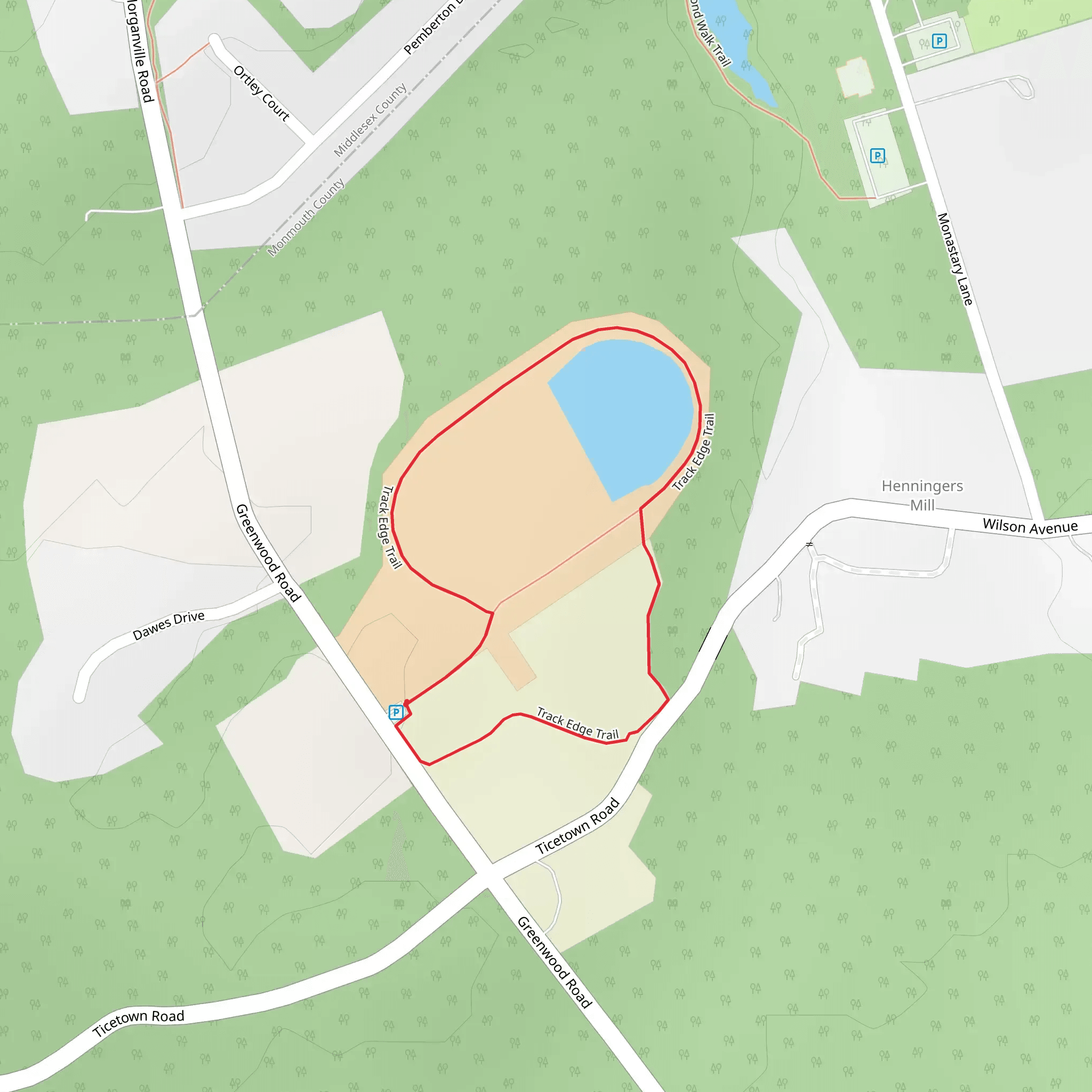 Track Edge Loop Trail mobile static map