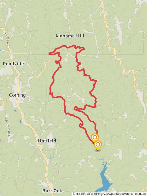 Wildcat Hollow Trail mobile static map