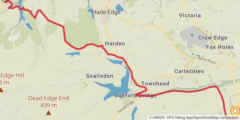 Carlisle to Cat and Fiddle Walk stage 37 Map