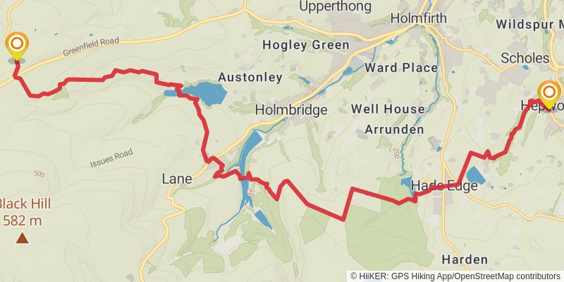Kirklees Way stage 4 Map