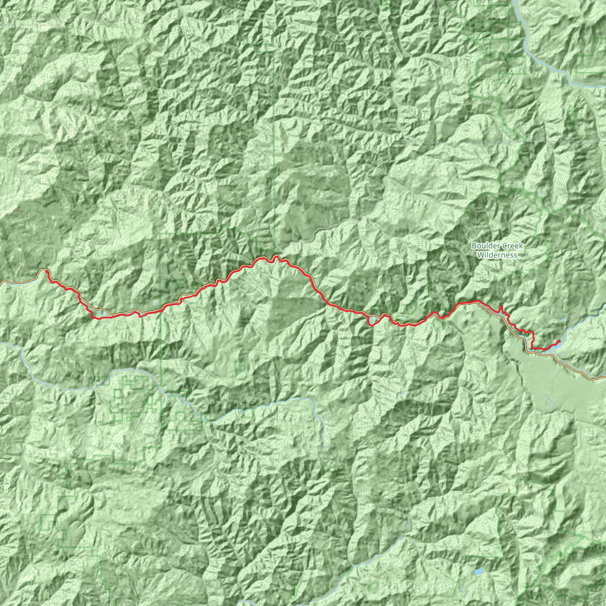 North Umpqua Trail mobile static map