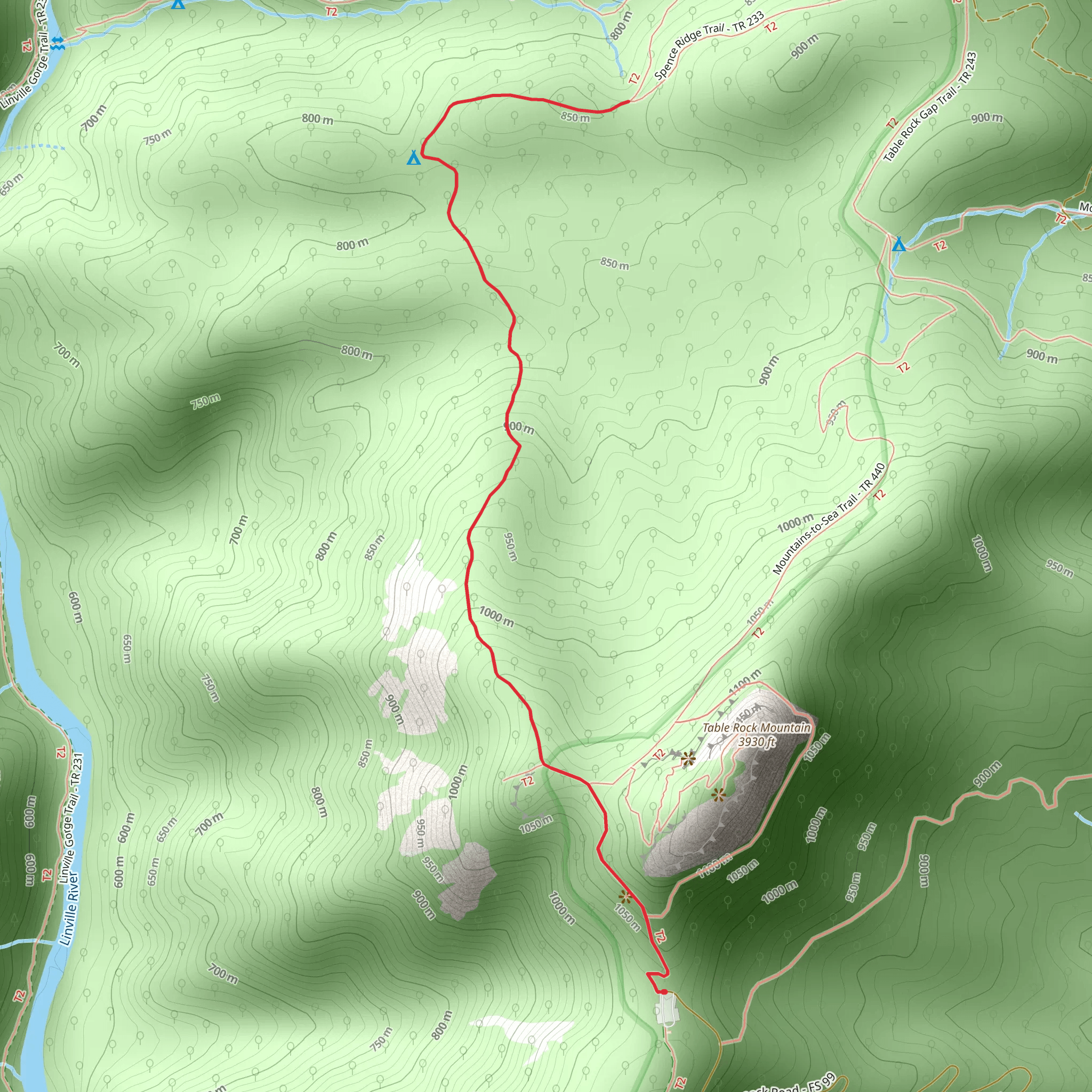 Little Table Rock Trail mobile static map