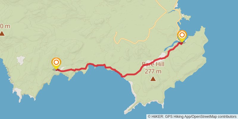 South Coast Track stage 5 Map
