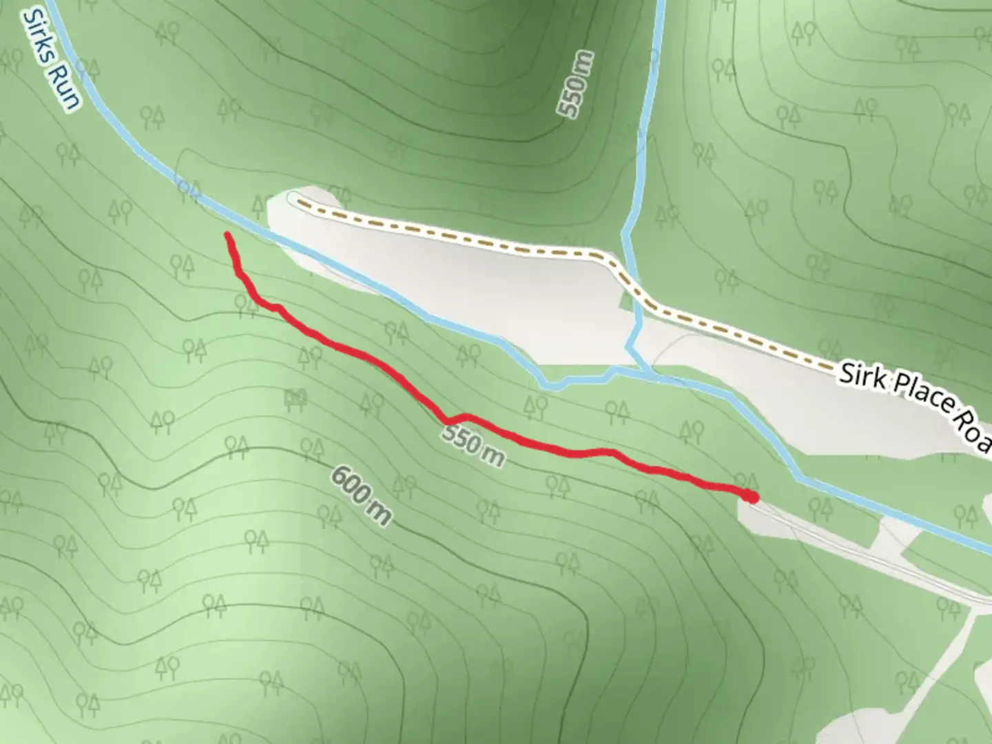 An image depicting the trail Mongold Hollow Trail and its surrounding area.