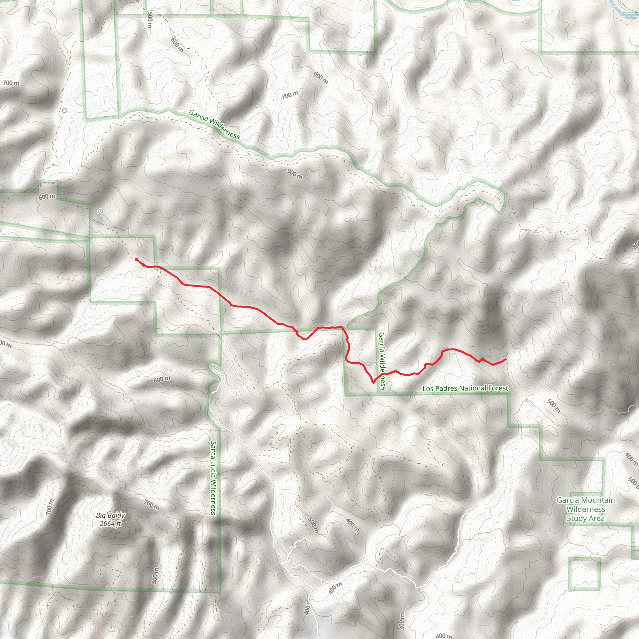 Buckeye Campsite via Trout Creek Trail mobile static map