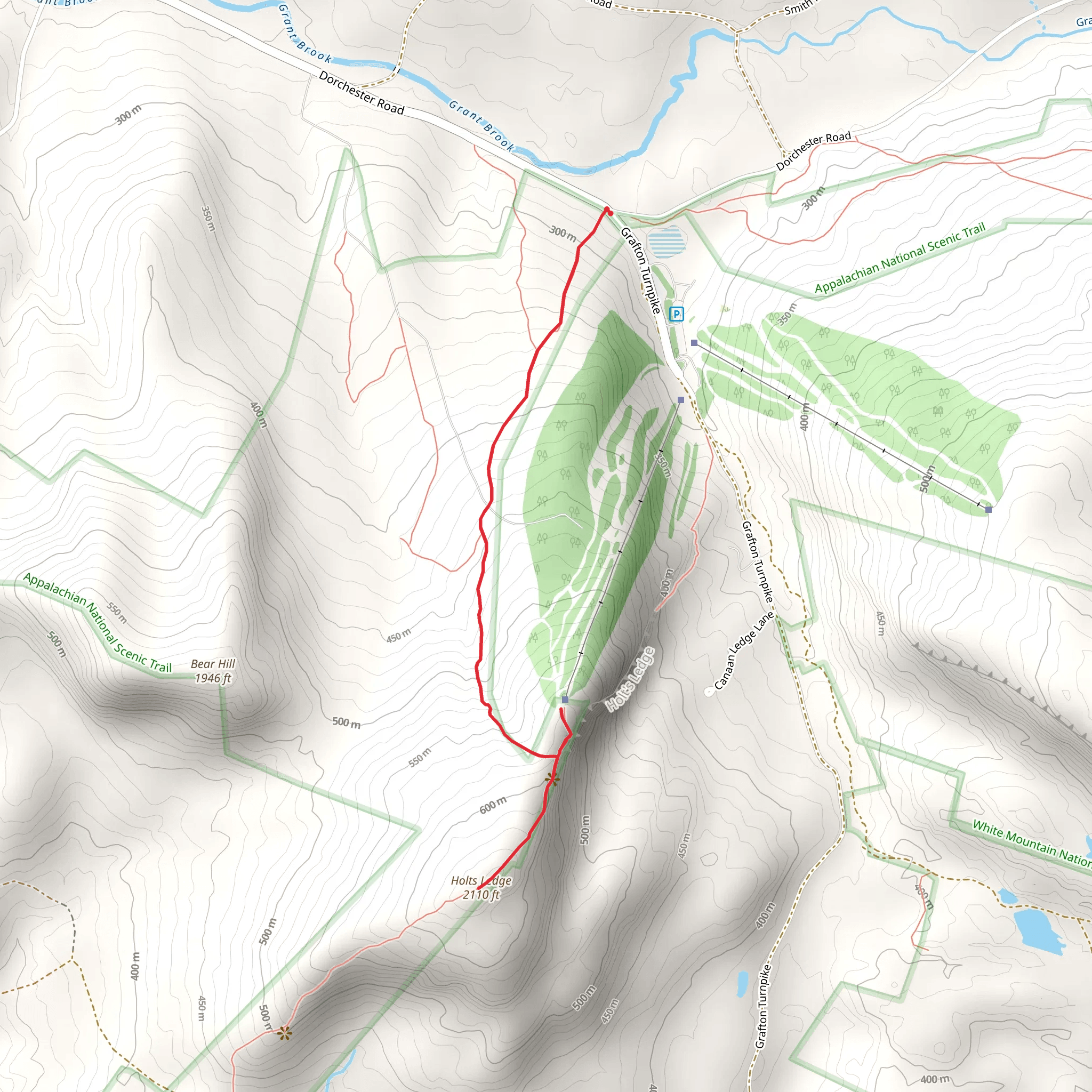 Holts Ledge via Appalachian Trail mobile static map