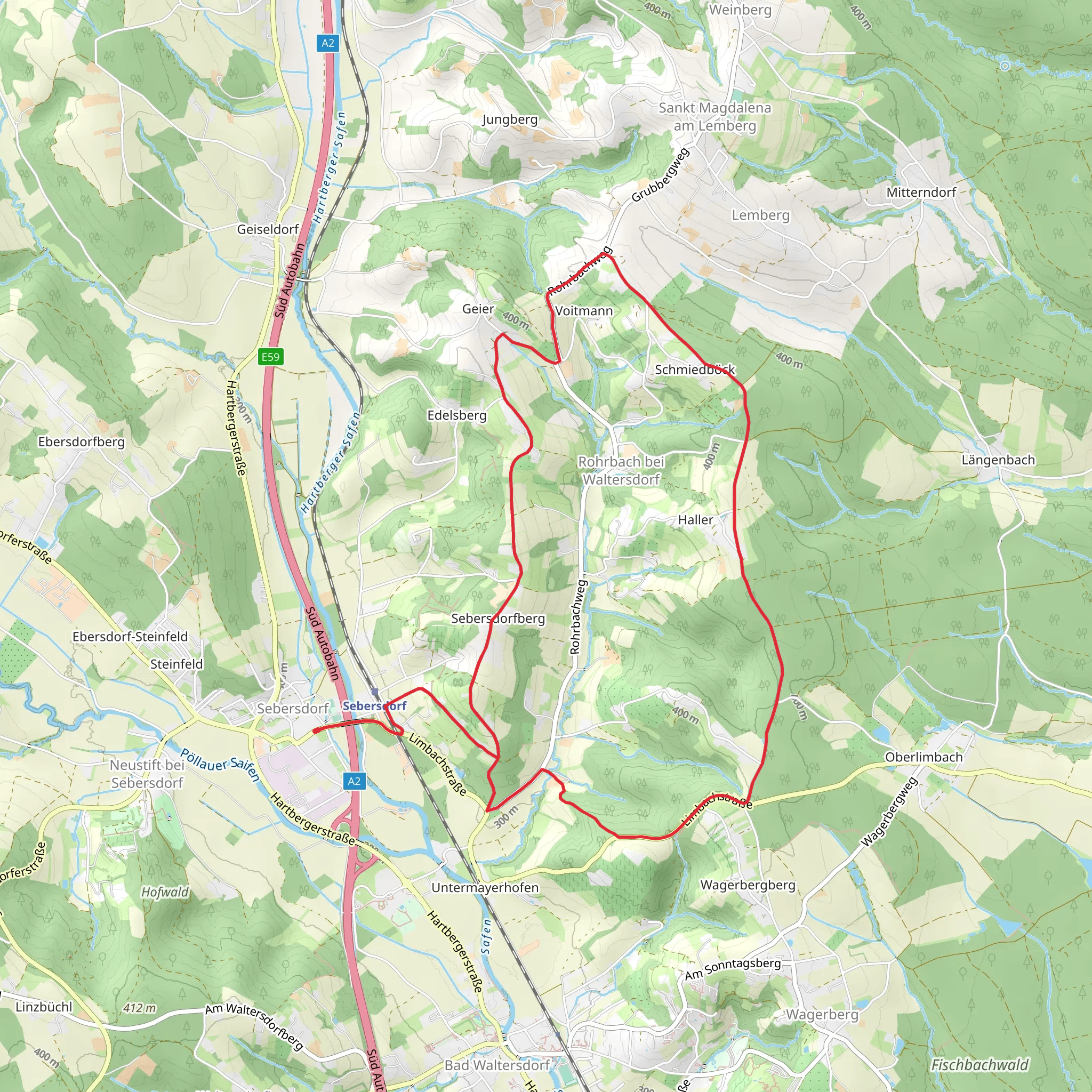 S2 Hügelland-Weg mobile static map