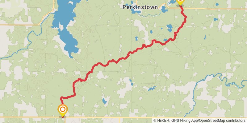 Ice Age National Scenic Trail stage 18 Map