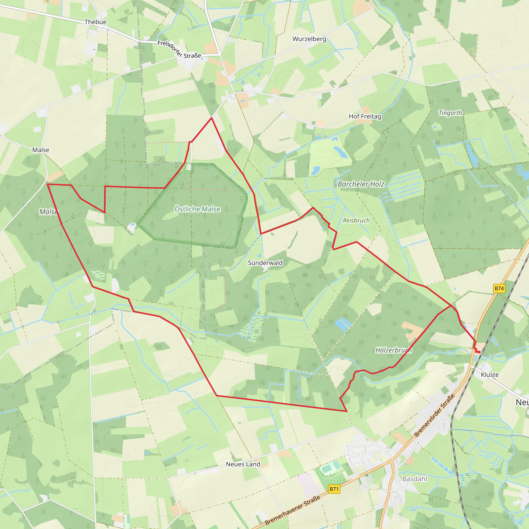 Nordpfad Hoelzerbruch-Malse mobile static map