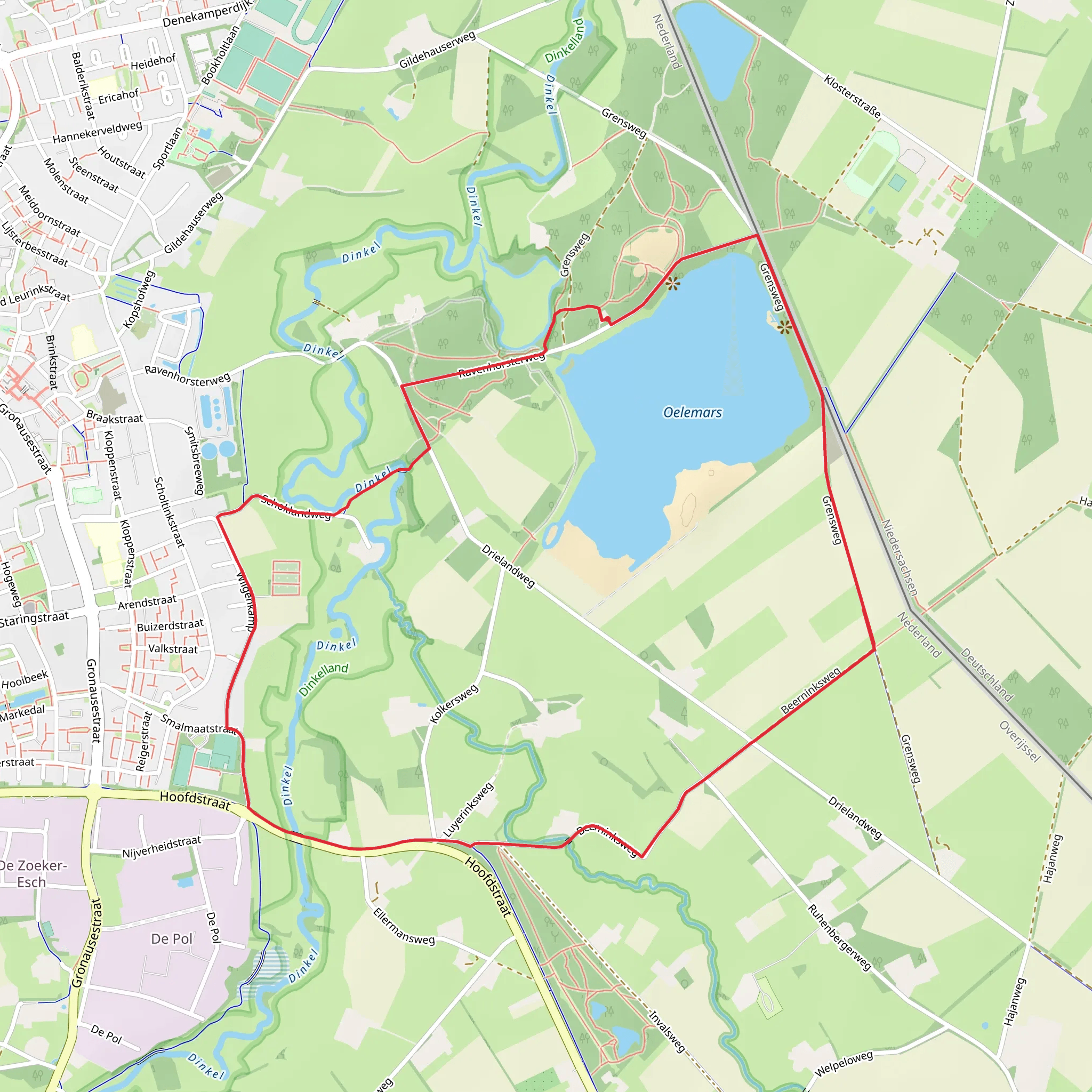 Oelemars via Hoofdstraat mobile static map