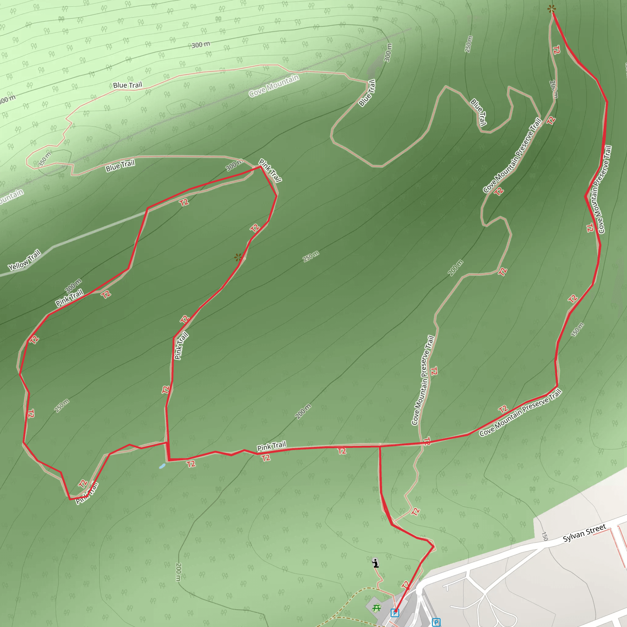 Cove Mountain Preserve Loop Trail mobile static map