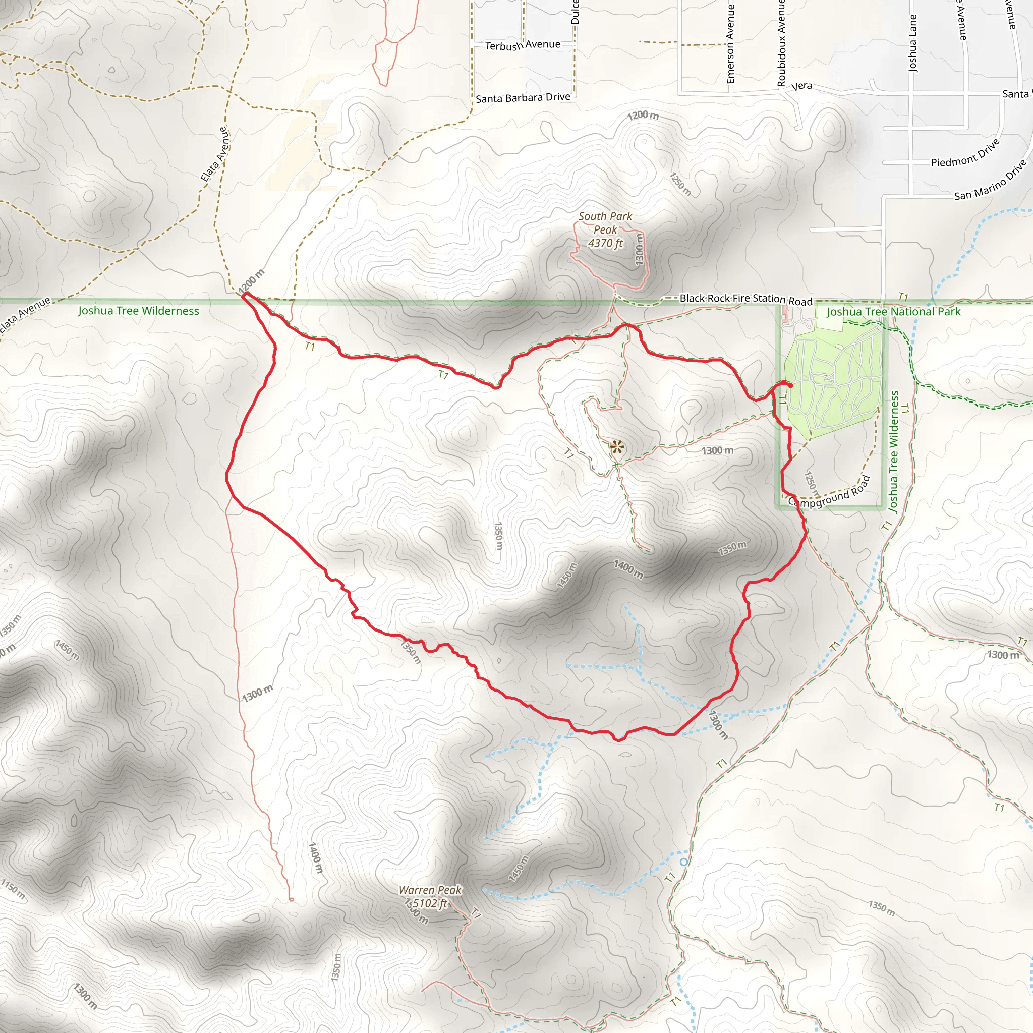 West Side Loop Trail mobile static map