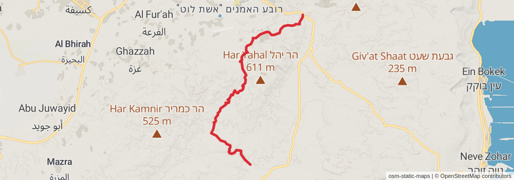 Israel National Trail stage 34 Map