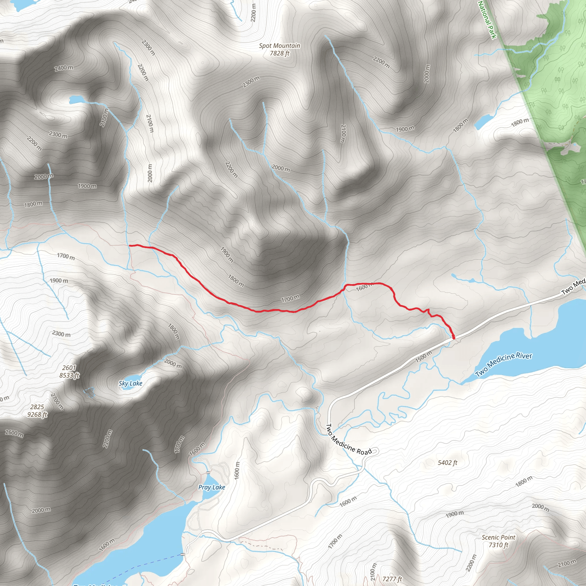 Dry Fork Trail mobile static map