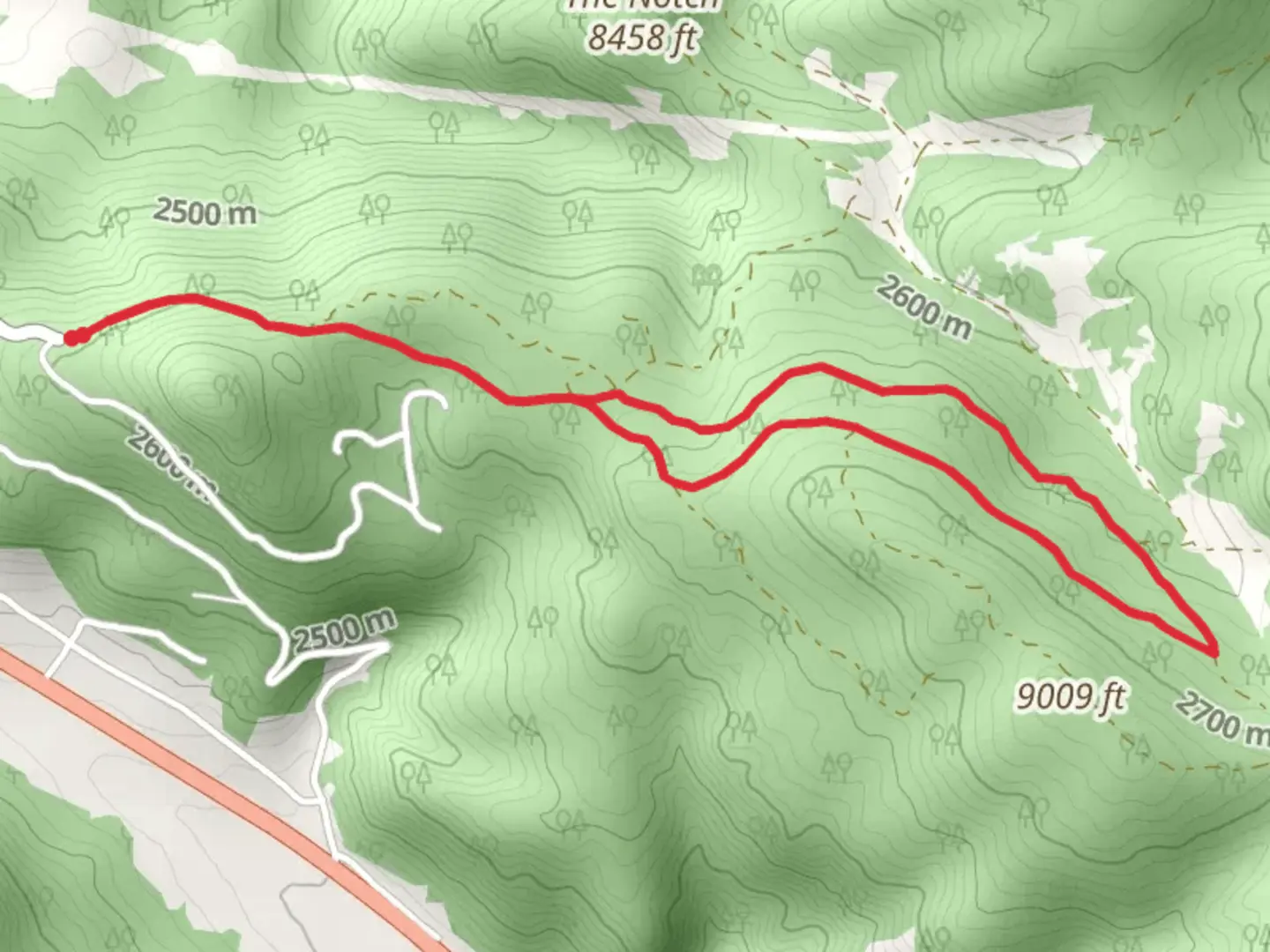 An image depicting the trail Panorama Peak and Panorama Peak Spur A Loop and its surrounding area.