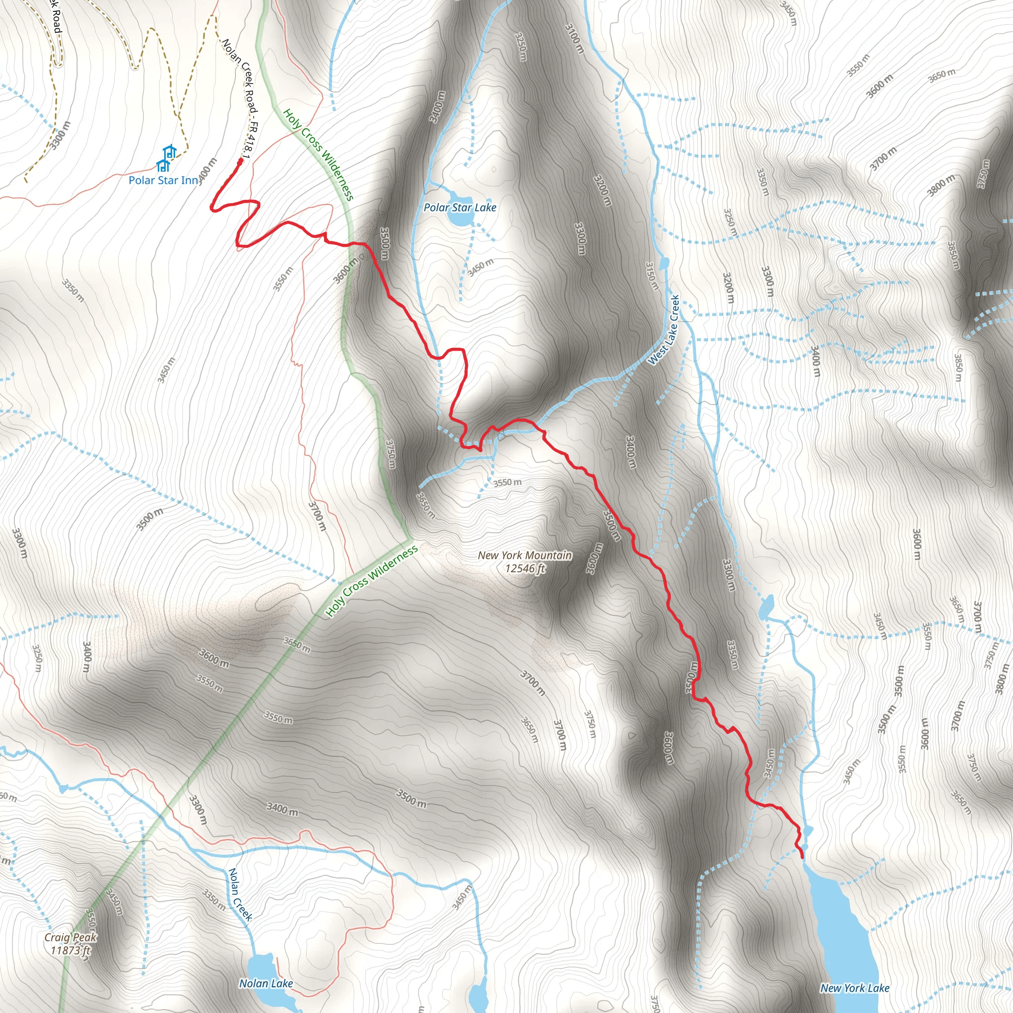 New York Lake Trail mobile static map