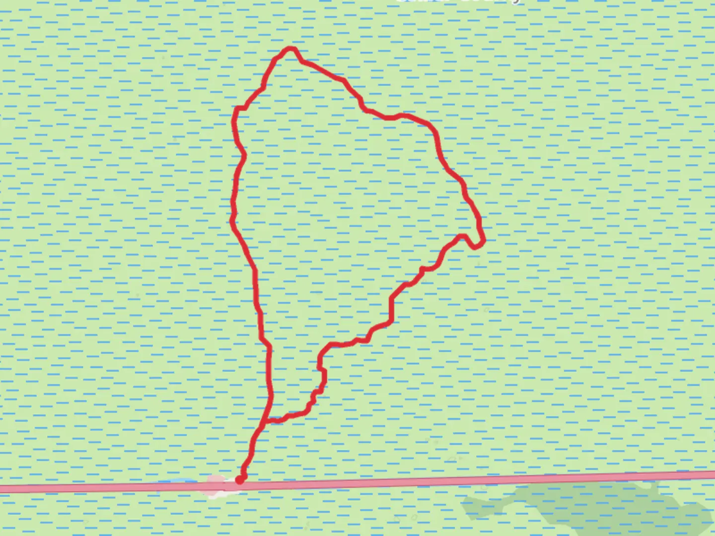 An image depicting the trail Blue and Florida Loop Trail and its surrounding area.