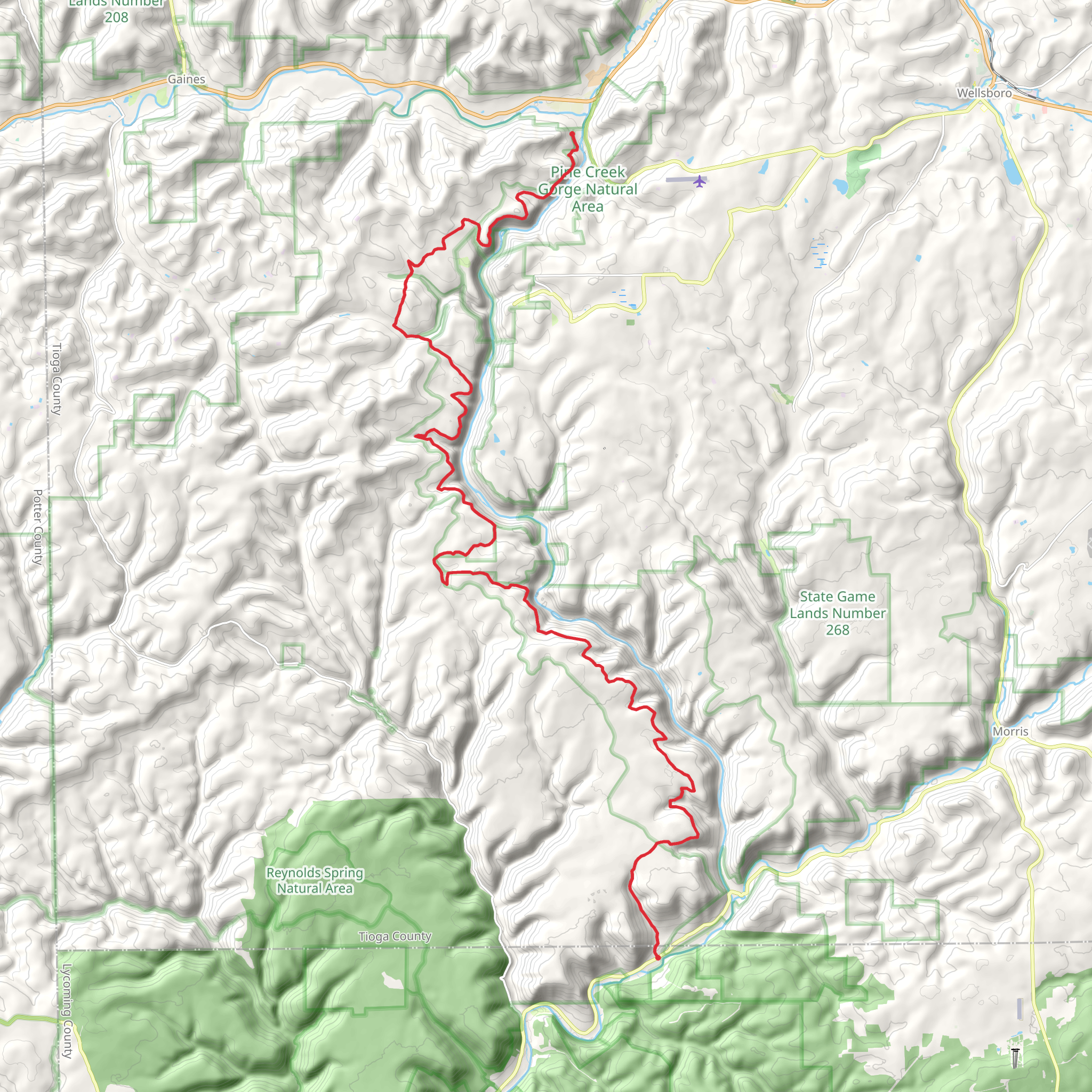 West Rim Trail - Blackwell mobile static map