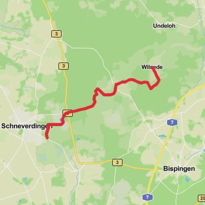 Wilsede to Schneverdingen Walk mobile static map