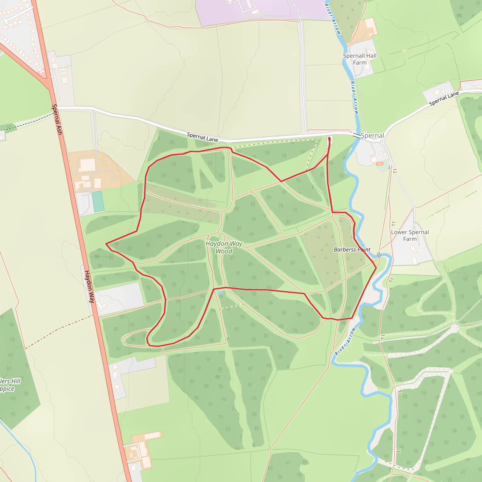 Haydon Way Wood Loop mobile static map