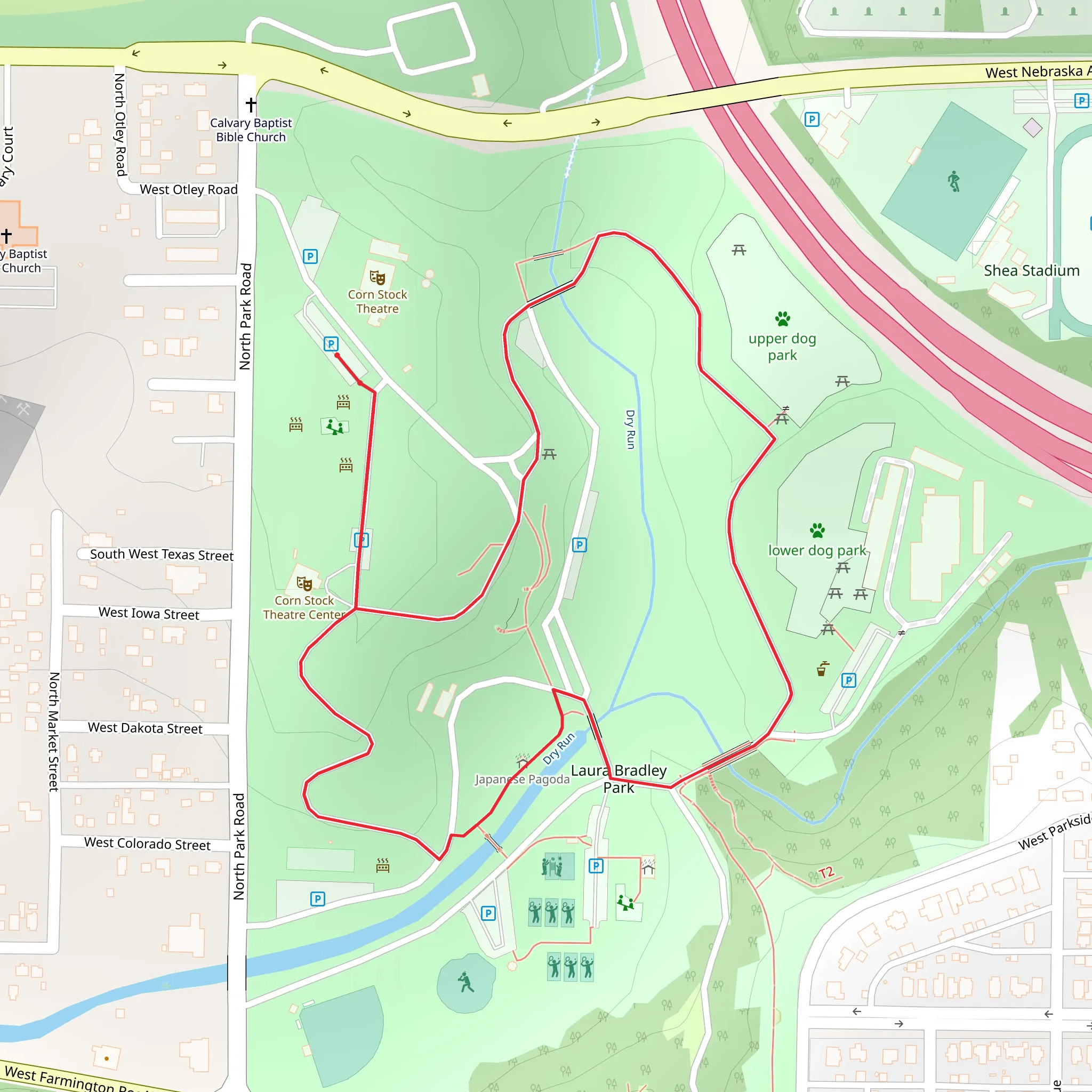 Laura Bradley Park Loop mobile static map