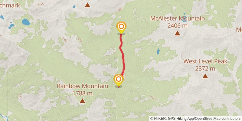 Rainbow Creek Trail stage 2 Map