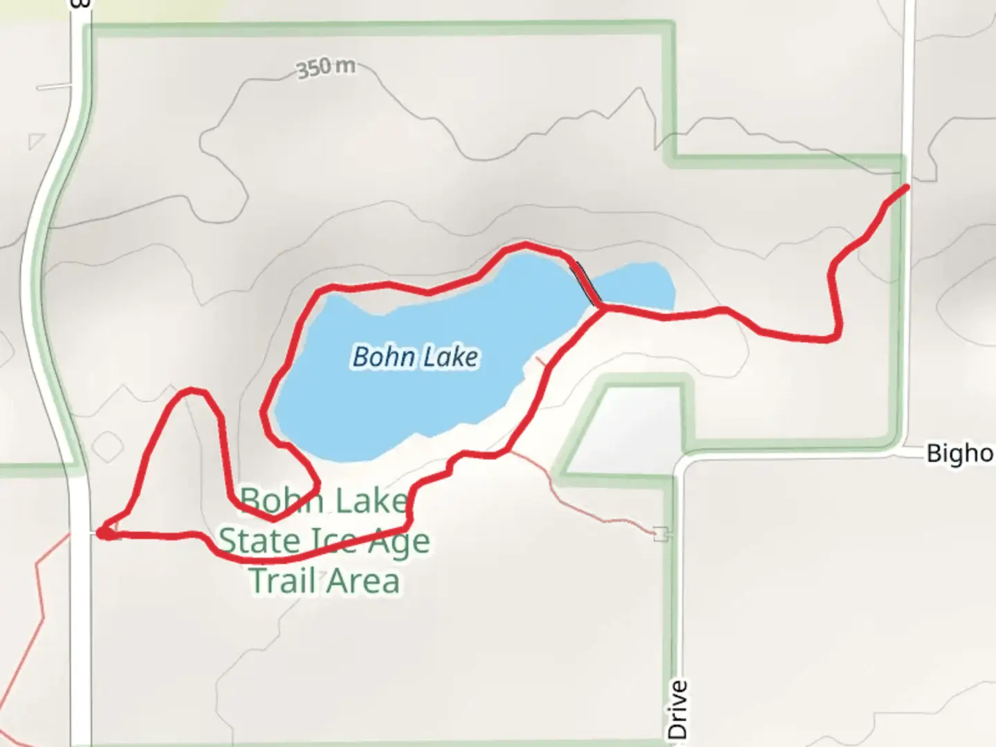 An image depicting the trail Bohn Lake - Lake Loop and its surrounding area.