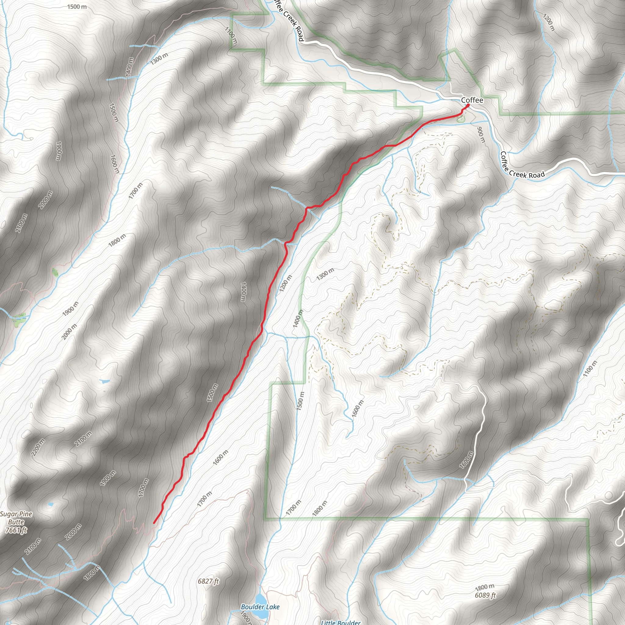 Boulder Creek Trail mobile static map