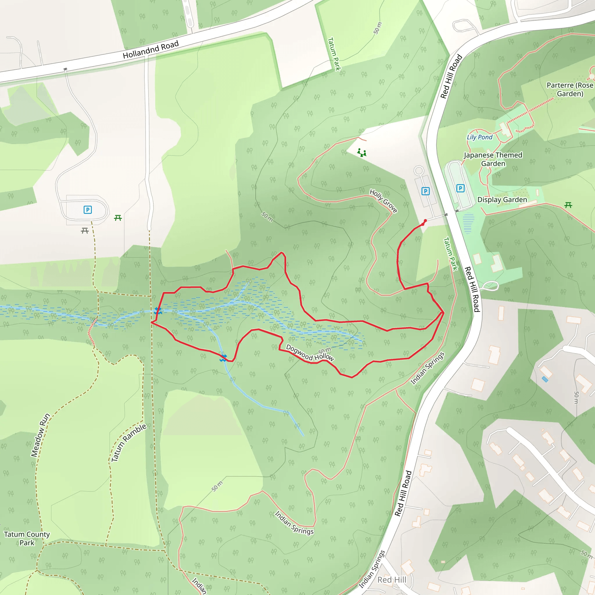 Dogwood Hollow Loop mobile static map