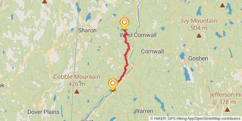 Appalachian Trail stage 145 Map