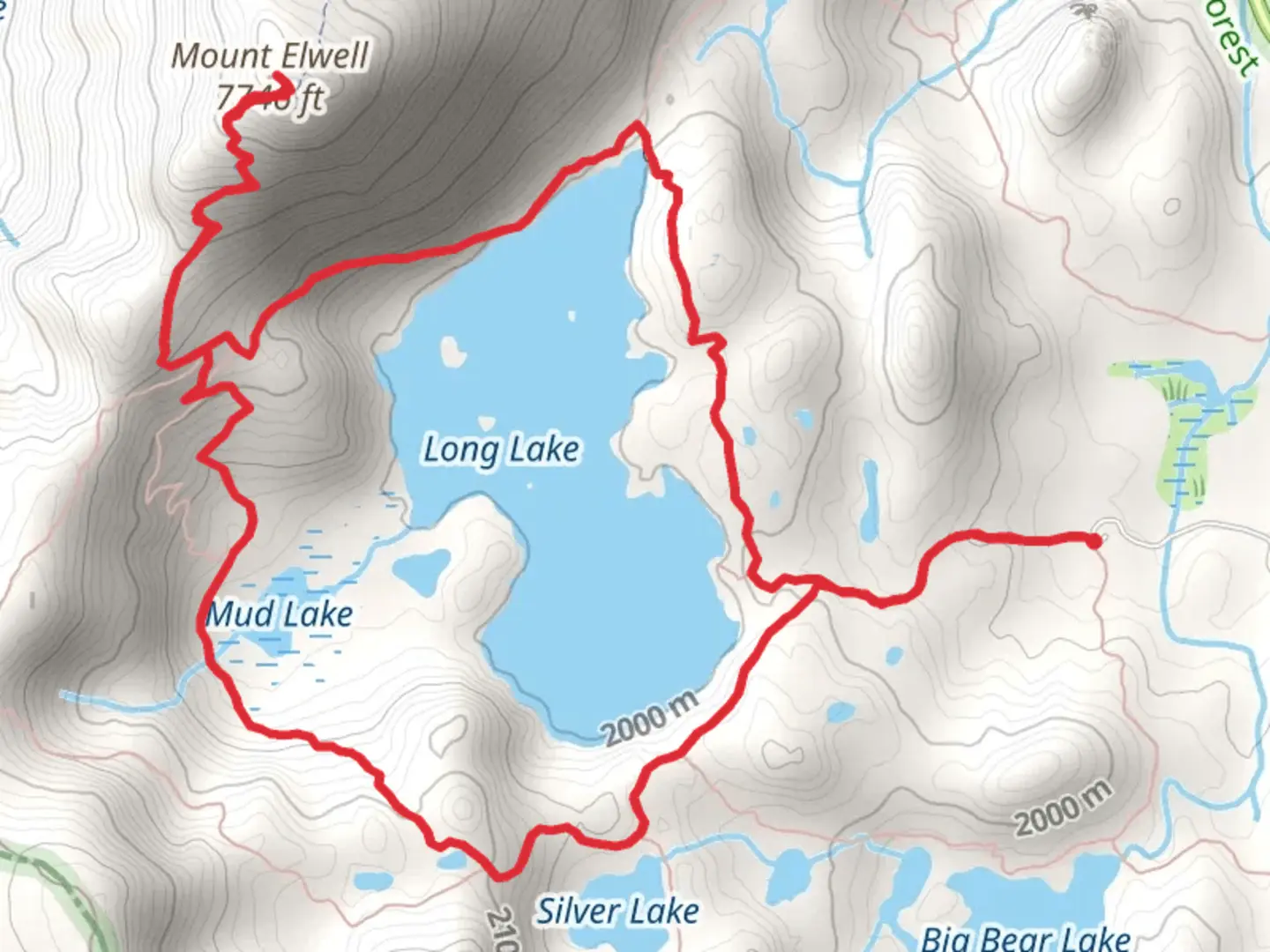 An image depicting the trail Long Lake Loop Trail and its surrounding area.