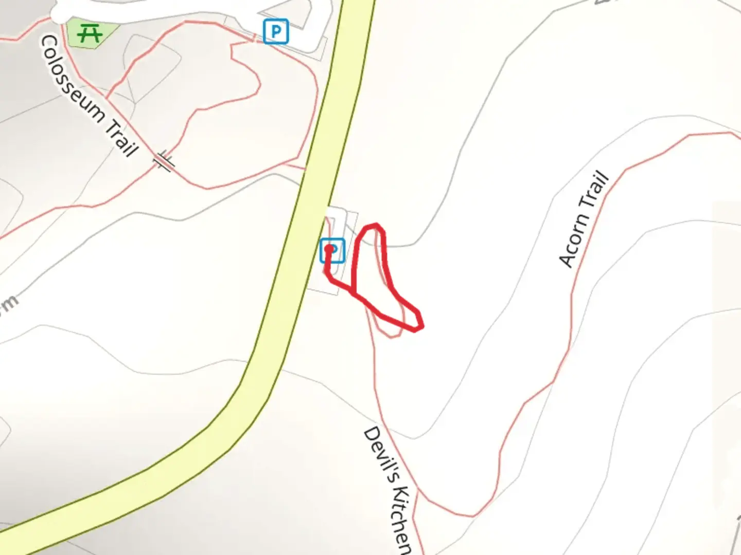 An image depicting the trail Oak Woodland Interpretive Trail and its surrounding area.