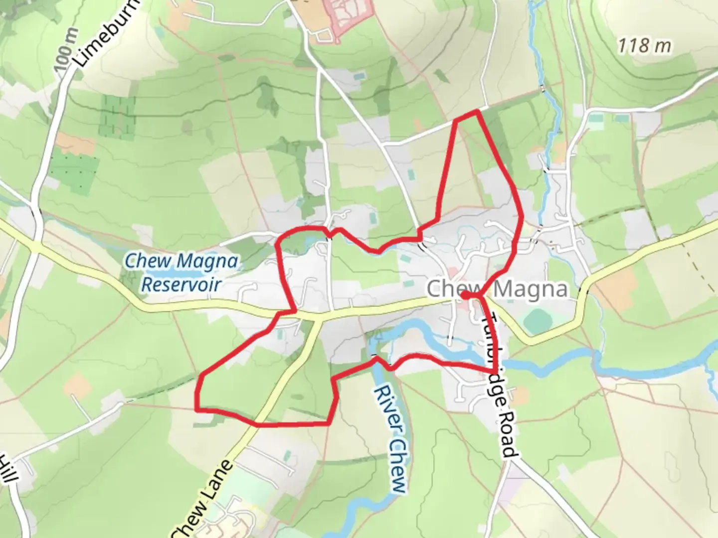 An image depicting the trail The Rookery and Weir Mill Loop and its surrounding area.