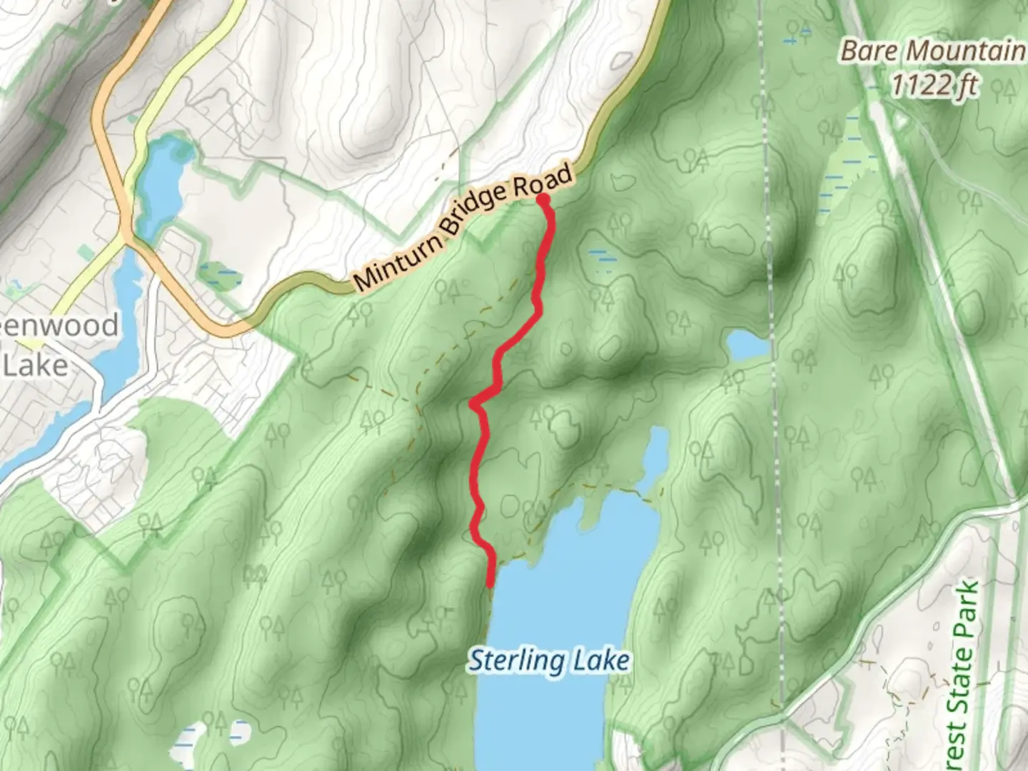 An image depicting the trail Sterling Lake from Minturn Bridge Road Out and Back and its surrounding area.