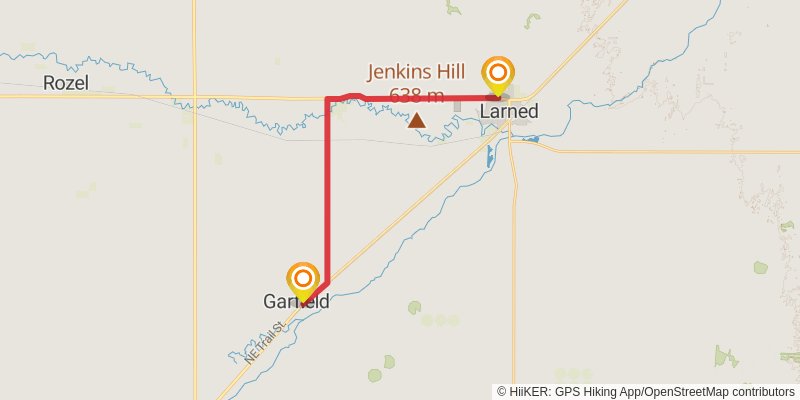 American Discovery Trail - Kansas stage 27 Map