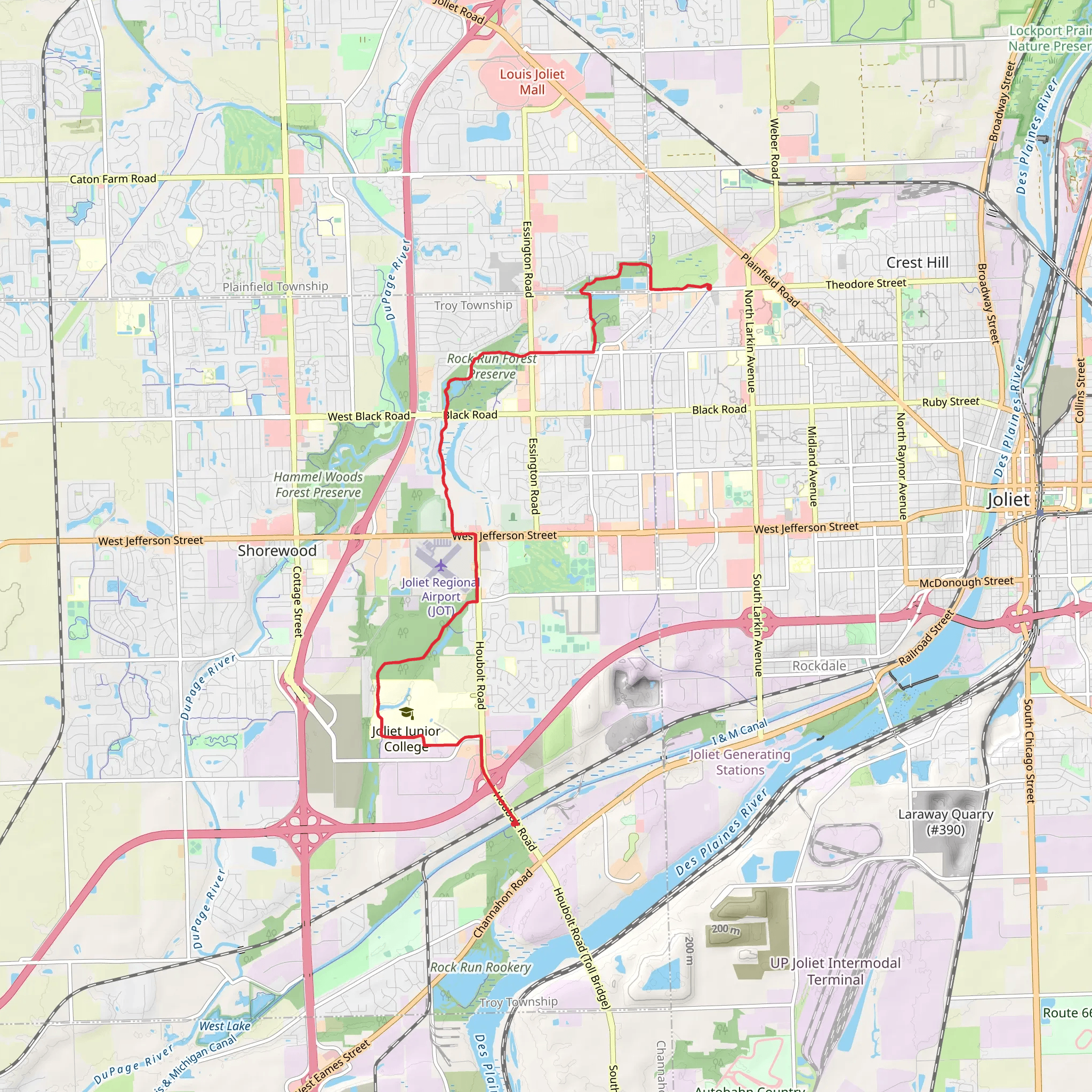 Rock Run Greenway mobile static map