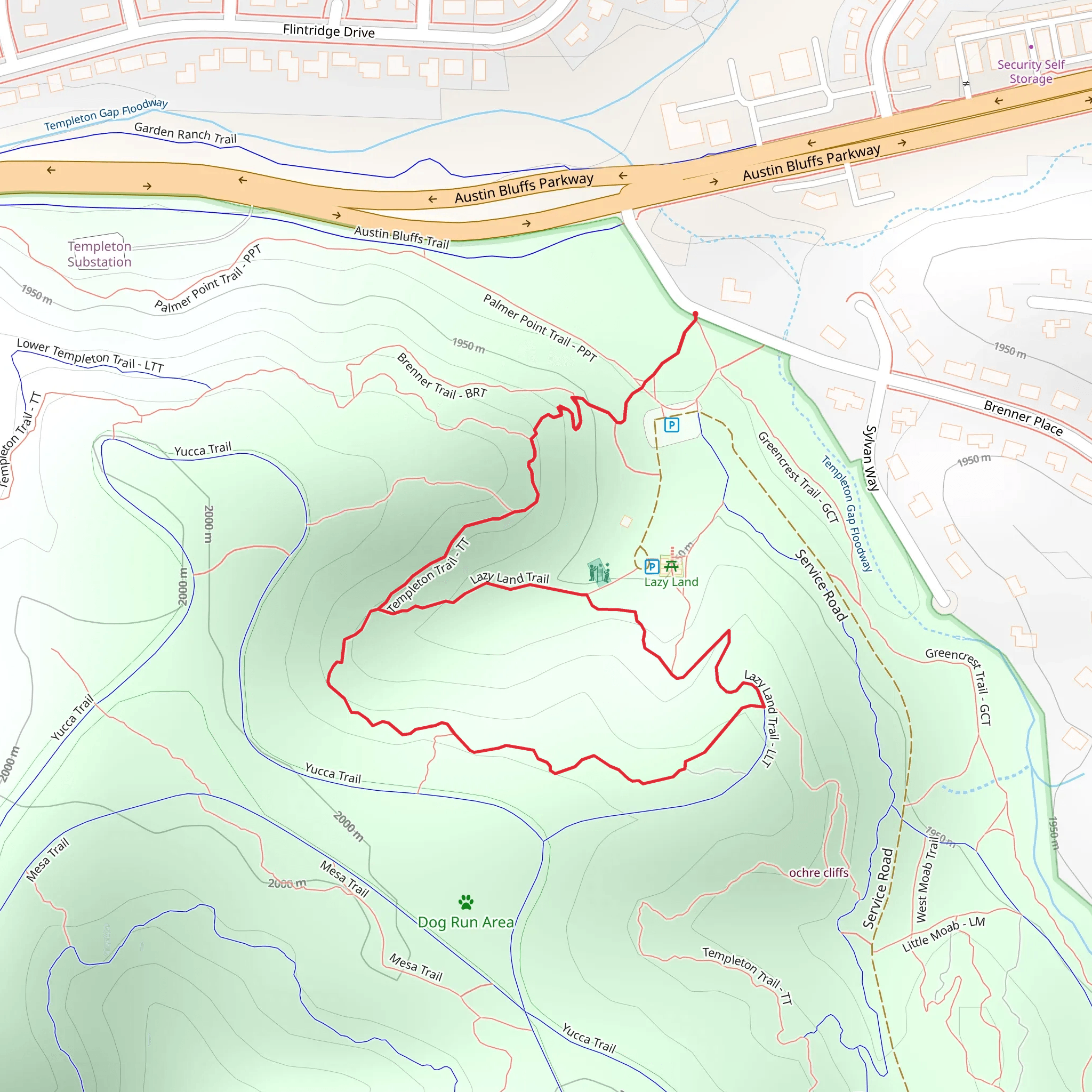 Templeton Loop Trail mobile static map