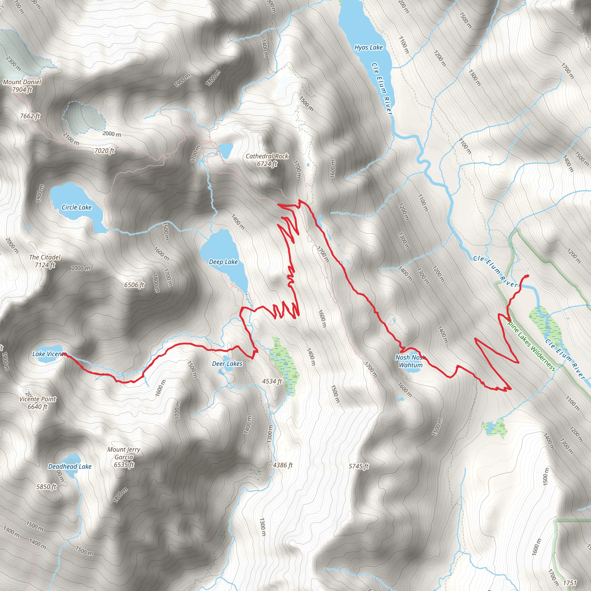 Lake Vicente Trail mobile static map