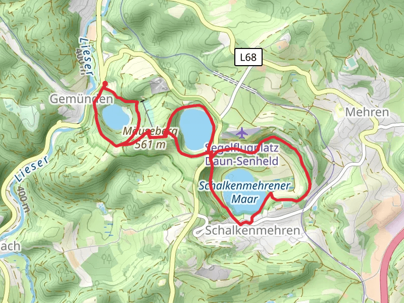 Gemündener Maar, Weinfelder Maar and Schalkenmehrener Maar Loop
