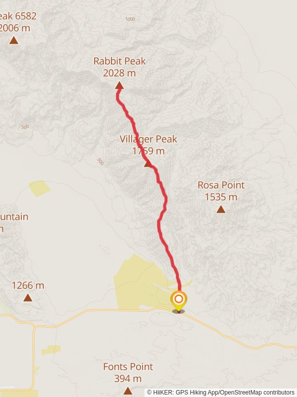 Rabbit Peak via Villager Peak Trail