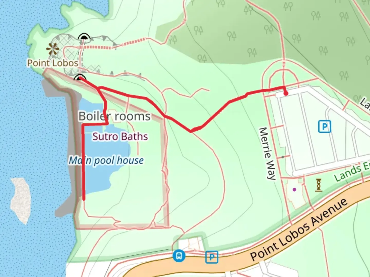 An image depicting the trail Main Pool House and its surrounding area.