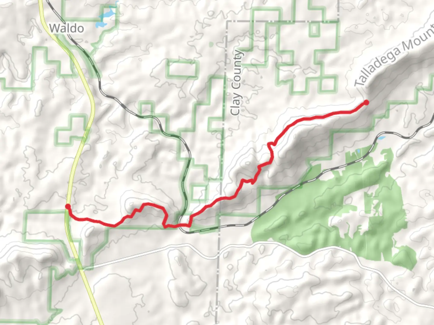 An image depicting the trail Clairmont Gap - Pinhoti Trail and its surrounding area.