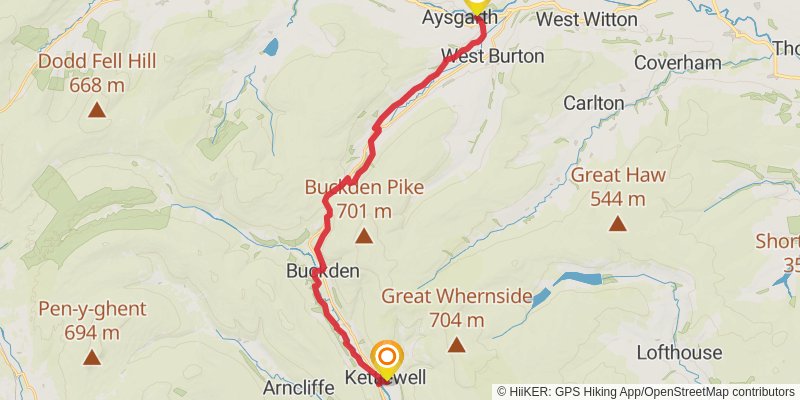 Three Dales via Dales Way stage 3 Map