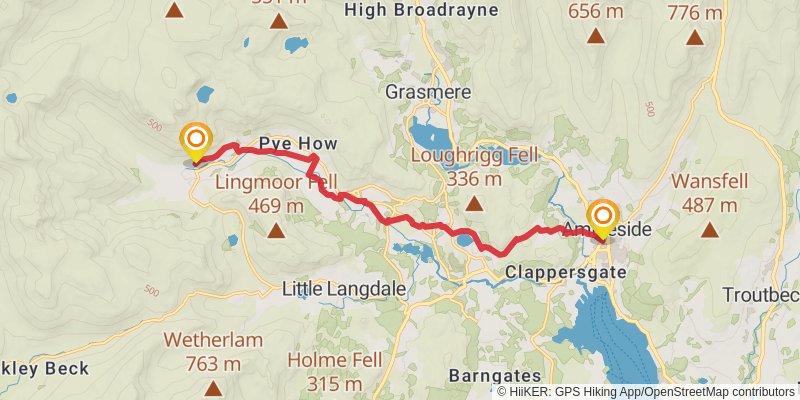 Ravenglass to Holy Island Walk stage 3 Map