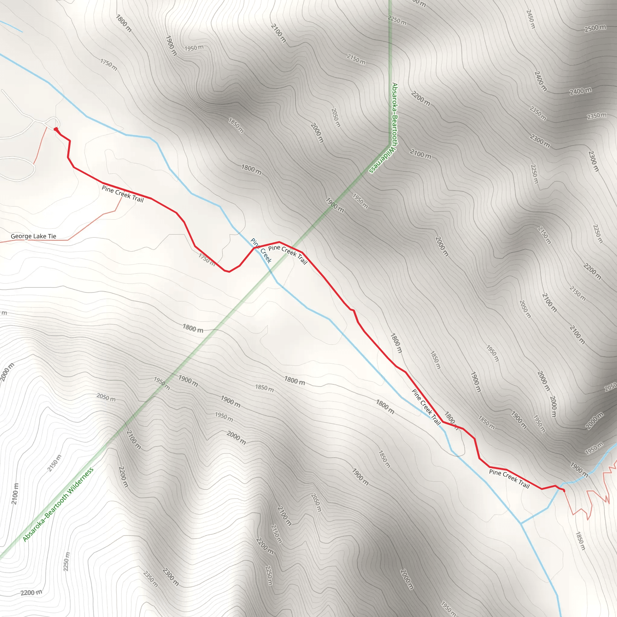 Pine Creek Trail mobile static map