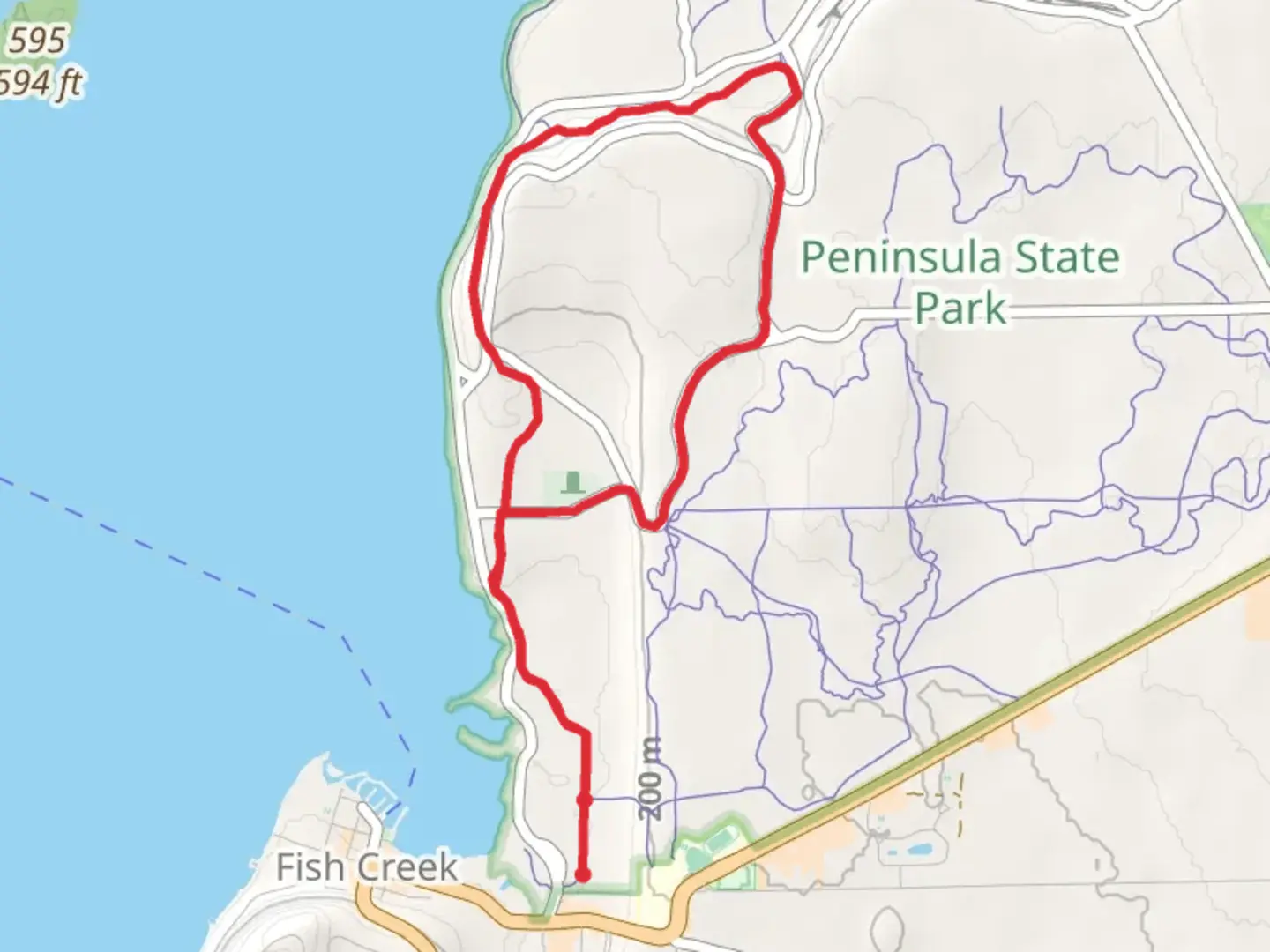 An image depicting the trail Blossomburg Cemetery Loop and its surrounding area.