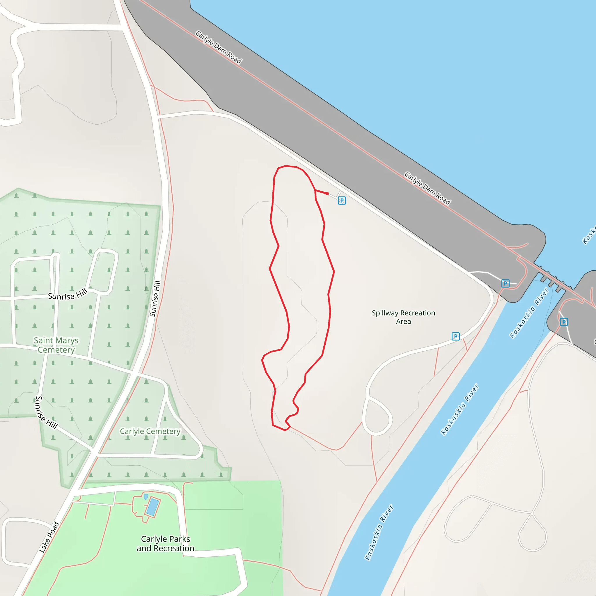 Carlyle Dam Road Loop mobile static map